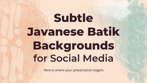 Arrière-plans subtils de batik javanais pour les médias sociaux