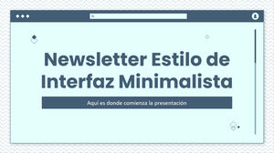 Newsletter im minimalistischen Interface-Stil