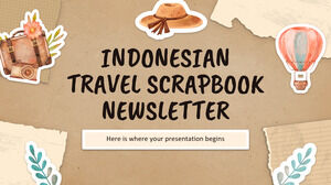 Buletin informativ pentru album de însemnări de călătorie indoneziană