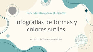 학생 인포그래픽을 위한 미묘한 모양 및 색상 교육 팩