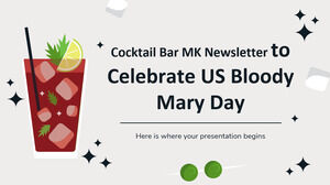 Cocktail Bar MK Newsletter to Celebrate US Bloody Mary Day