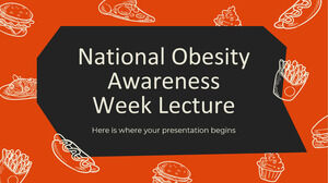 Conferenza della settimana nazionale di sensibilizzazione sull'obesità