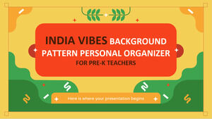 India Vibes Background Pattern Personal Organizer untuk Guru Pra-K