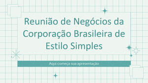 Pertemuan Bisnis Korporasi Brasil Sederhana