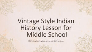 Leçon d'histoire indienne de style vintage pour le collège
