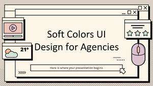 UI-Design in sanften Farben für Agenturen