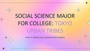 تخصص العلوم الاجتماعية للكلية: قبائل طوكيو الحضرية
