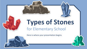 Arten von Steinen für die Grundschule