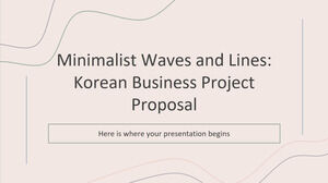 ミニマリストの波と線：韓国のビジネスプロジェクトの提案