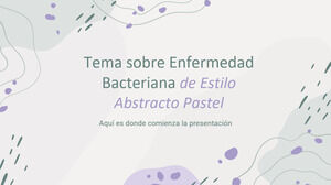 Тема бактериальных заболеваний в пастельно-абстрактном стиле