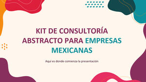 멕시코 추상 색상 미학 컨설팅 툴킷