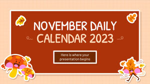 November Daily Calendar 2023