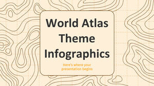 Infografía del tema del atlas mundial