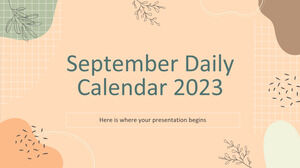 Calendarul zilnic al lunii septembrie 2023