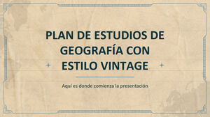 Vintage Style Geography Lesson Plan
