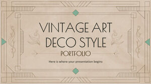 Vintage Art Deco Style Portfolio