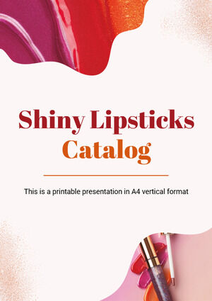 Catalogue de rouges à lèvres brillants