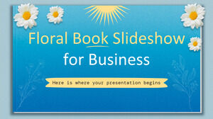 Presentación de diapositivas de libros florales para empresas