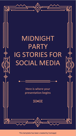 ソーシャル メディアのミッドナイト パーティー IG ストーリー