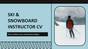 Резюме инструктора по горным лыжам и сноуборду