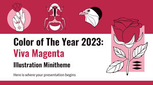 لون العام 2023: Viva Magenta - توضيح Minitheme