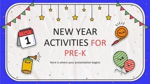 Activités du Nouvel An pour le pré-K
