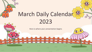Calendário Diário de Março 2023