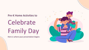 Pre-K Home Activities to Celebrate Family Day
