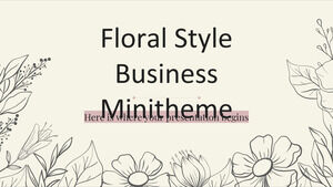 Minitema de negocios de estilo floral