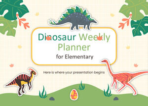 Dinosaur Weekly Planner สำหรับประถมศึกษา