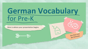 German Vocabulary for Pre-K