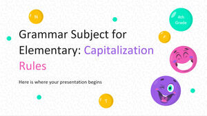 Grammar Subject for Elementary - 4th Grade: Capitalization Rules