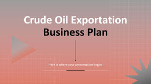 Piano aziendale per l'esportazione di petrolio greggio