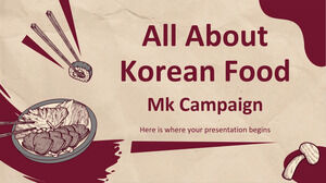 All About Korean Food MK 캠페인