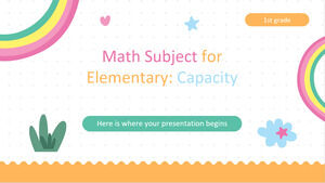 Math Subject for Elementary - 1st Grade: Capacity