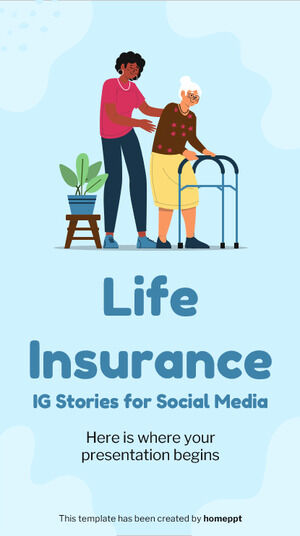 소셜 미디어용 생명 보험 IG 스토리