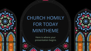 Church Homily for Today Minitheme
