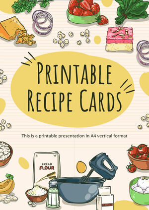 Cartes de recettes imprimables
