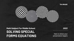 Materia de Matemáticas para la Escuela Intermedia - 7mo Grado: Resolviendo Ecuaciones de Formas Especiales