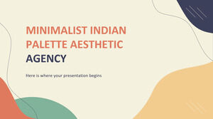 Agência de estética de paleta indiana minimalista