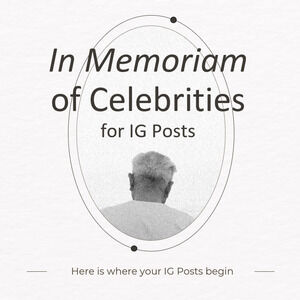 In Memoriam de celebridades para postagens do IG