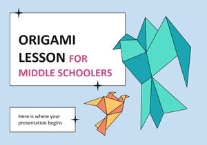 Origami Lesson for Middle Schoolers
