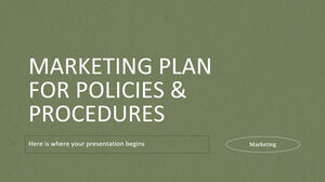 Plan de marketing pour les politiques et procédures