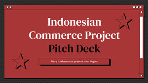 Apresentação do argumento de venda do projeto de comércio indonésio