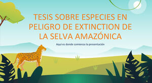 Specia pe cale de dispariție din Pădurea Amazonului Teza