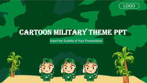 Modelos de PowerPoint de tema militar estilo cartoon