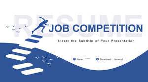 Modèles PowerPoint de concours d'emploi bleu