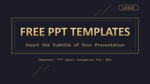 Black Gold Debriefing Report PowerPoint Templates
