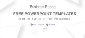 白色三角形商务 PowerPoint 模板