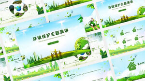 PPT template for fresh, natural, green and environmental protection keynote speech